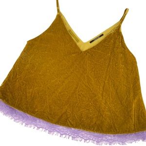 Scotch & soda Maison Scotch‎ Very Velvet Golden Tank eyelash lace large